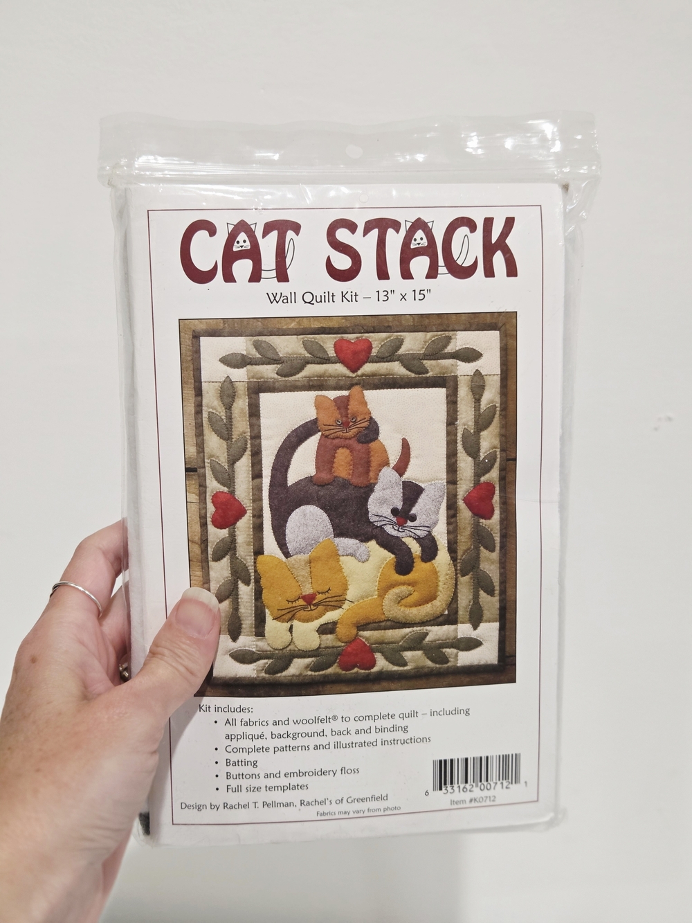 Cat Stack Wall Quilt Kit Rachel’s of Greenfield NEW